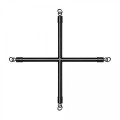 Bedroom Fantasies - Hog Tie Cross Bar With Cuffs Black