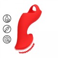Textured Finger Vibrator - Sunrise Red