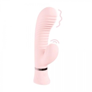 Mystique - Ribbed Rabbit Vibrator - Pink