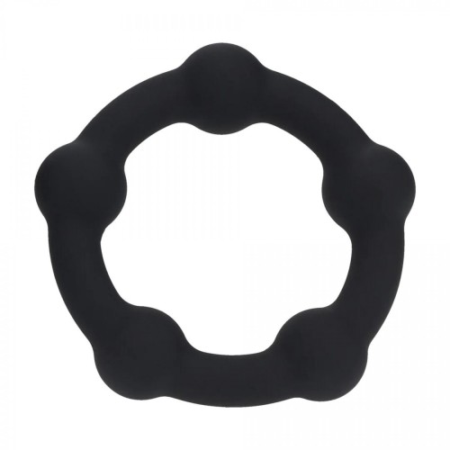 Beaded Silicone Cockring - S - 30mm - Black