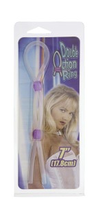 SILICONE LASSO COCK RING DUAL BEADS