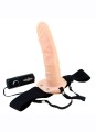REALISTIC HOLLOW STRAP ON VIBRATOR 8INCH