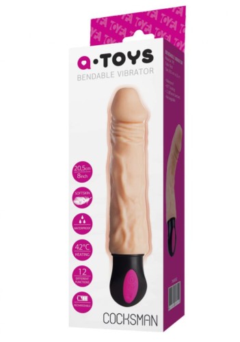 A-TOYS  Realistic Vibrator with heating, TPE, 12 Modes, bendable, recharble