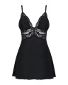 Bielizna-810-BAB-1 babydoll i stringi czarna  S/M