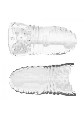 Masturbator- Me You Us Glacier Dual End Stroker Male Masturbator Transparent