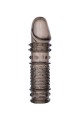 ToyFa XLover, Penis sleeve, for enlargement, TPE, transparent black, 13.5 cm