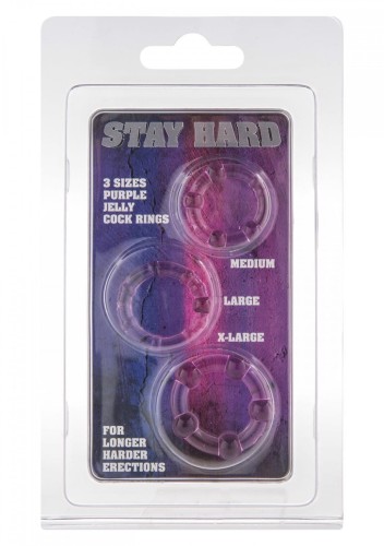 Stay Hard - Three Rings Purple