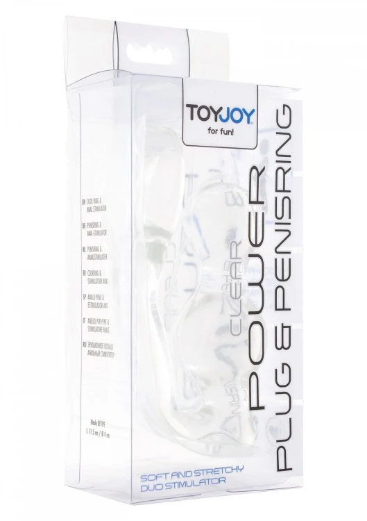 Power Plug &amp; Penisring Transparent