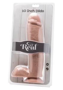 Dildo 10 inch with Balls Light skin tone