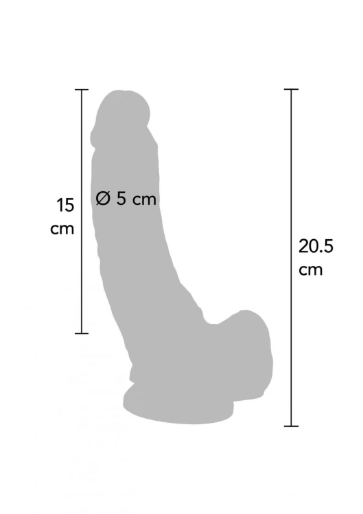 Dildo 8 inch with Balls Black