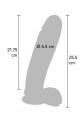 Dildo 10 inch with Balls Black