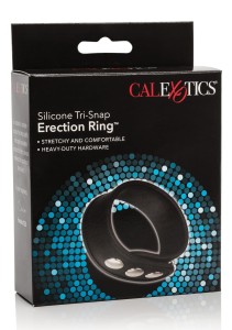 Silicone 3-Snap Erection Ring Black