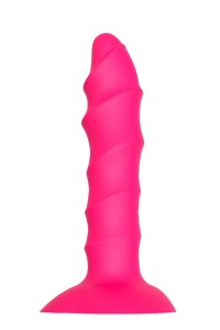 CHEEKY LOVE TWISTED PLUG WITH SUCTION CU