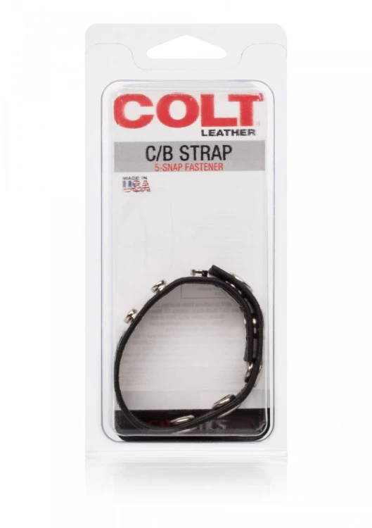 COLT Leather C/B Strap 5-snap Black