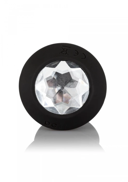 Vibrating Petite Crystal Probe Black