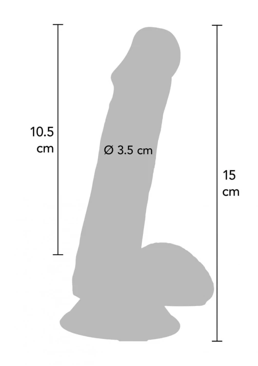 Happy Dicks Dildo 6 inch Balls Pink