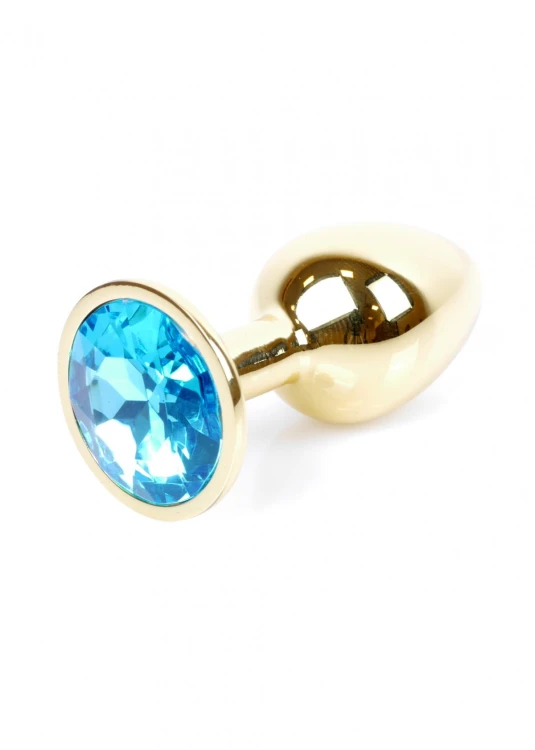 Plug-Jewellery Gold PLUG- Light Blue