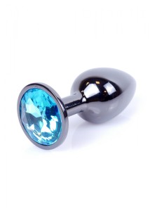Plug-Jewellery Dark Silver PLUG- Light Blue