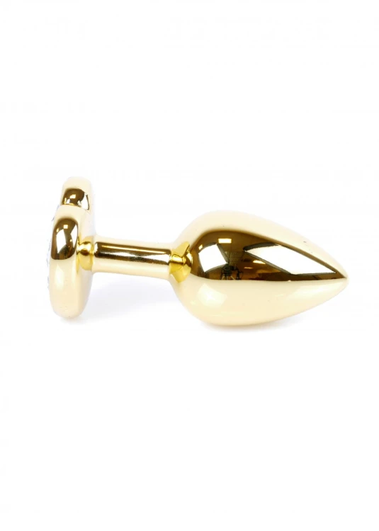 Plug-Jewellery Gold  Heart PLUG- Black
