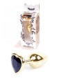 Plug-Jewellery Gold  Heart PLUG- Black