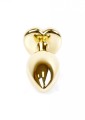 Plug-Jewellery Gold  Heart PLUG- Light Blue