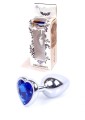 Plug-Jewellery Silver  Heart PLUG- Dark Blue