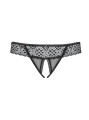 Bielizna-Shibu stringi otwarte czarne  S/M