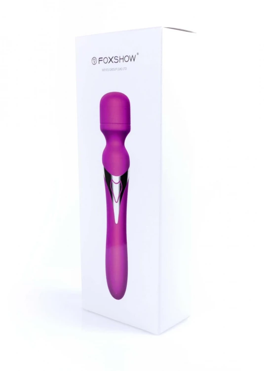 Stymulator-Silicone Dual Massager USB 7+7 Function Purple