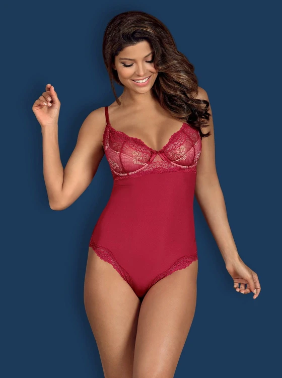 Bielizna-Rosalyne body czerwone  S/M