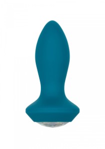 Vibrating Petite Crystal Probe Blue
