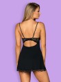 Bielizna-Luvae babydoll i stringi Czarny  S/M