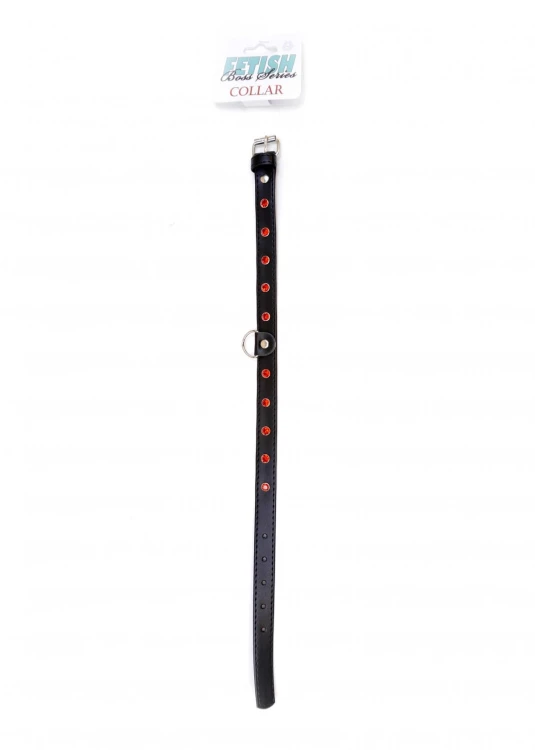 Fetish B - Series Collar - 2 cm. red crystal