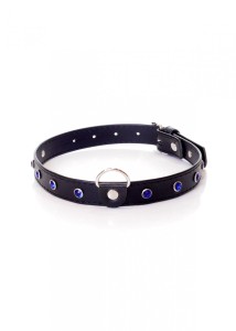 Fetish B - Series Collar - 2 cm navy blue crystal