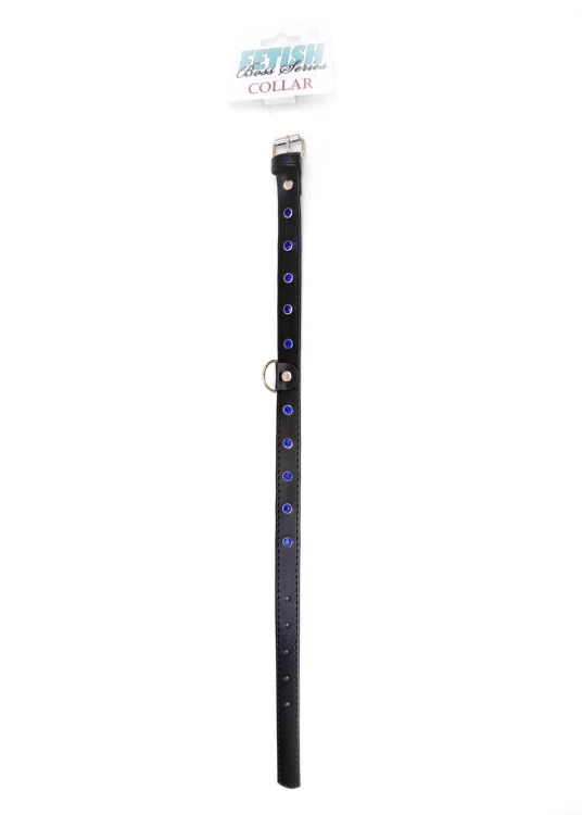 Fetish B - Series Collar - 2 cm navy blue crystal