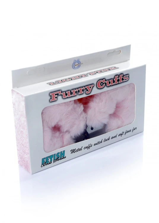 Kajdanki Fetish B - Series- Furry Cuffs Light Pink