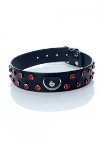 Fetish B - Series - Collar 3 cm. red crystal