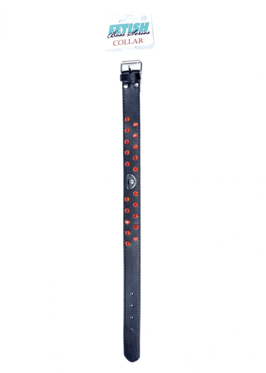 Fetish B - Series - Collar 3 cm. red crystal