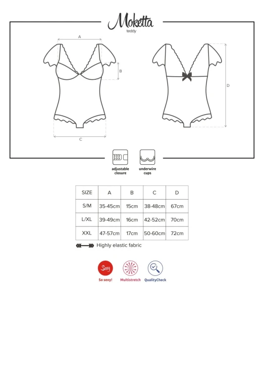 Bielizna-Moketta body fioletowe  S/M