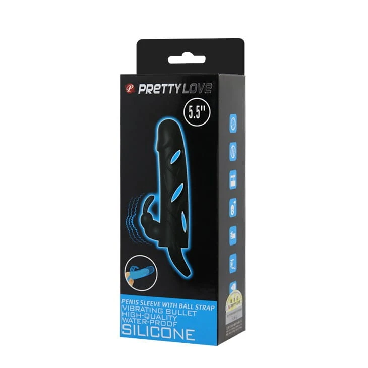 PRETTY LOVE - PENIS SLEEVE WITH BALL STRAP vibration