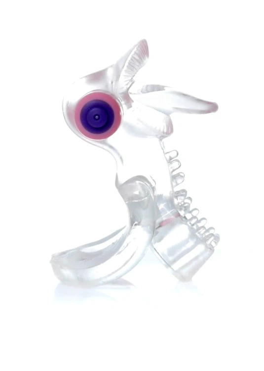 Pierścień-Tongue Vibro CockRing Clear