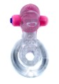 Pierścień-Tongue Vibro CockRing Clear