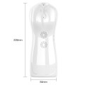 Masturbator - B - Series - Vibrating and Flashing Masturbation Cup USB 7+7 Function / Talk Mode (White)