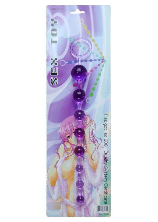 Plug/kulki-Jelly Anal 10 Beads Purple