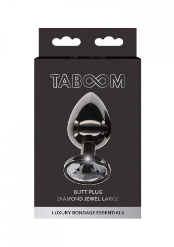 Butt Plug With Diamond Jewel L Black