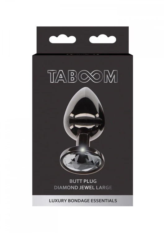 Butt Plug With Diamond Jewel L Black