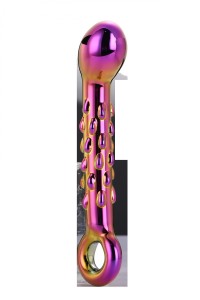 GLAMOUR GLASS RIBBED G-SPOT DILDO