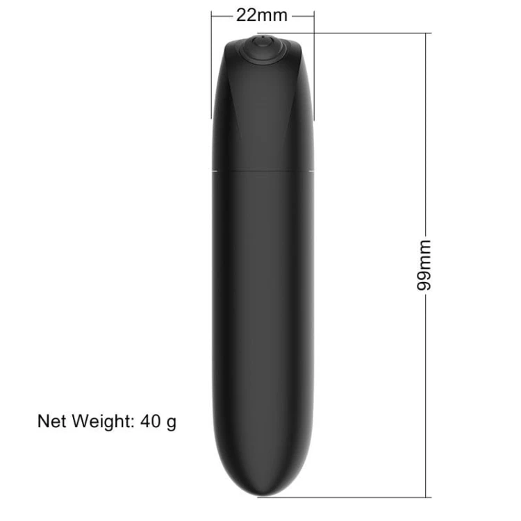 Stymulator-Rechargeable Powerful Bullet Vibrator USB 20 Functions - Shine Black
