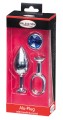 MALESATION Alu-Plug with handle &amp; crystal large, chrome