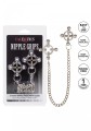 4 Point Nipple Press w Chain Black