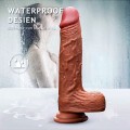Wibrator-Silicone, Vibration 10, Rotate, Telescopic, Heating, 21cm